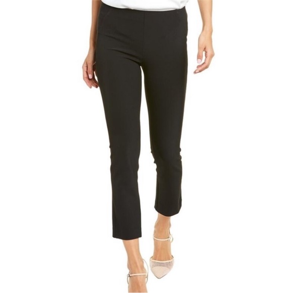 Veronica Beard Core Zip Back Scuba Pants Black Size 4 Office Work Career Crop